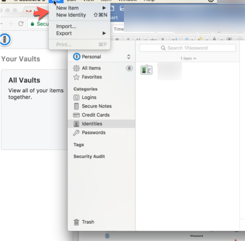 1Password create separate vaults for different groups  screenshot