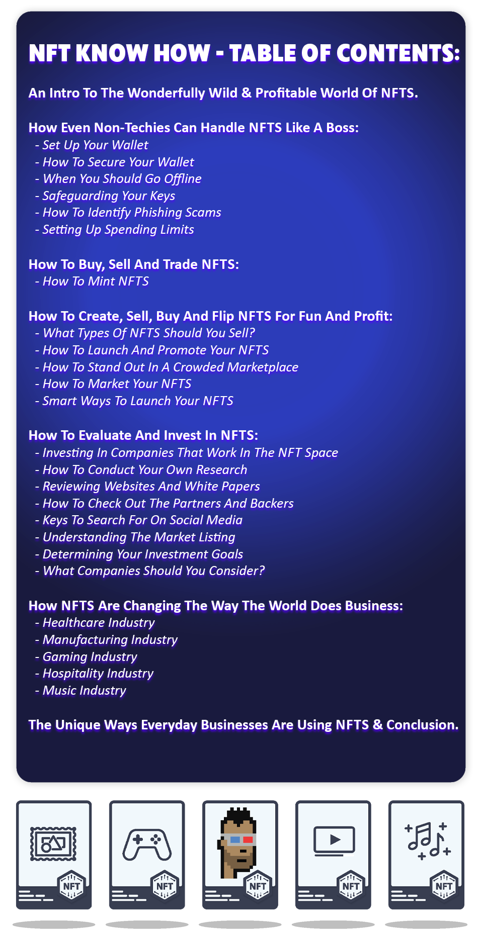NFT Know How - Table Of Contents