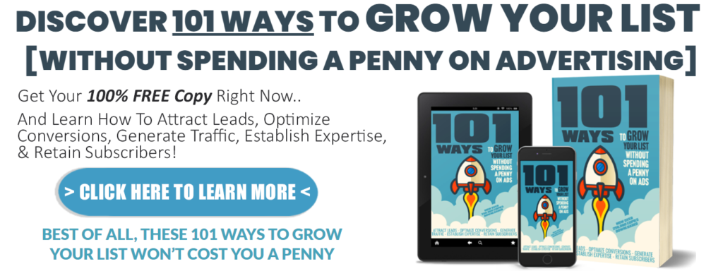 Free- Mini Course DISCOVER 101 WAYS TO GROW YOUR LIST